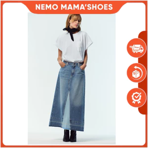 GU CHÂN VÁY JEANS DÀI XANH (Q231111013)