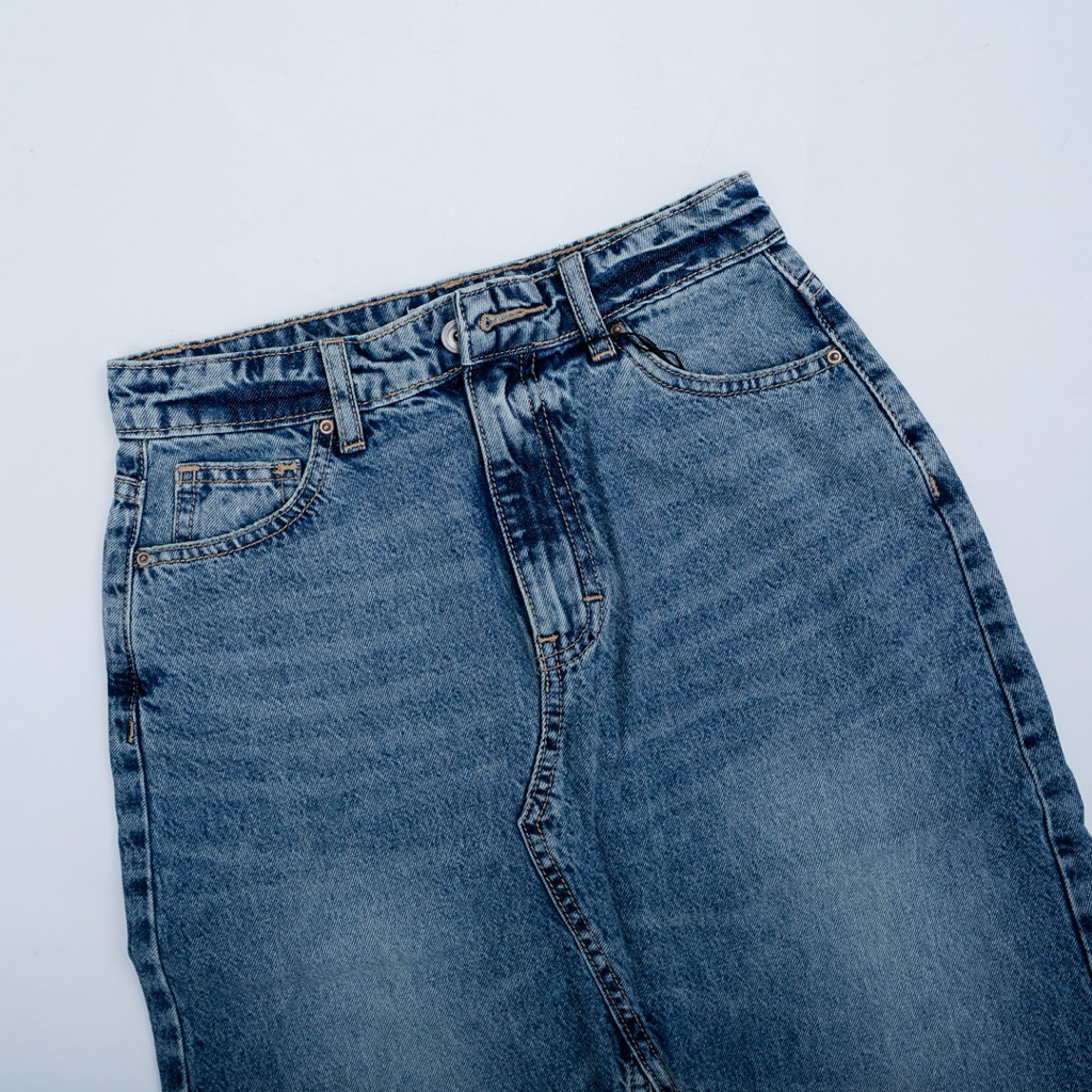 GU CHÂN VÁY JEANS DÀI XANH (Q231111013)