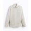 ZARA ÁO SƠ MI LINEN BE XÁM (Q250218003)