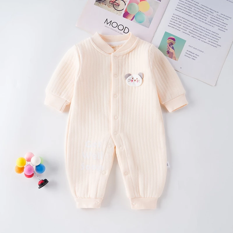 Body liền thân trần bông, bodysuit dài tay cotton cho bé