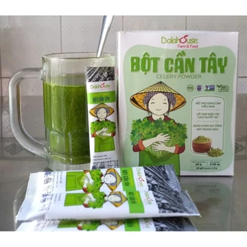 BỘT CẦN TÂY DALAHOUSE - Bột hữu cơ sấy lạnh hộp 60g gồm 20 gói 3g