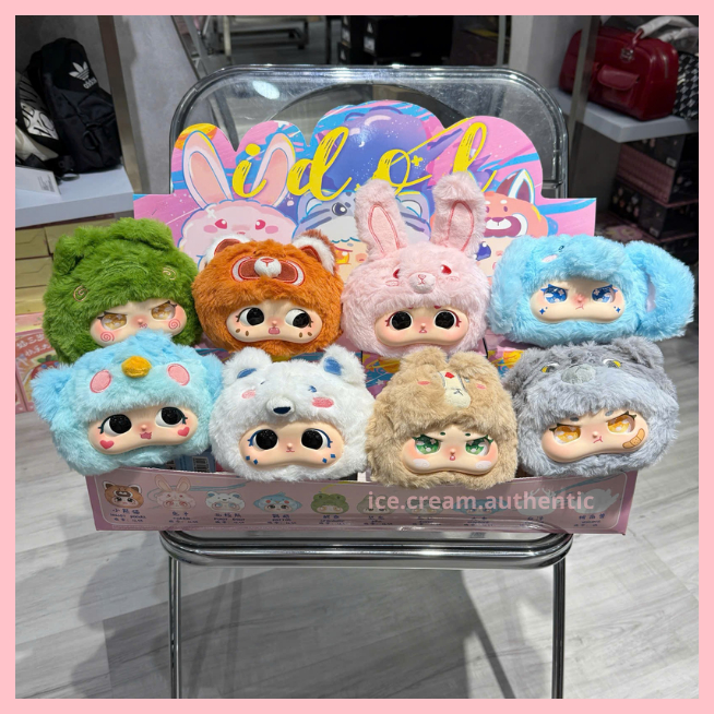 [Hỏa tốc HCM] Blindbox Idol Plush First Generation Animal series - móc khóa Gấu bông chính hãng