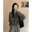Áo khoác len cardigan muối tiêu cúc gỗ dáng lửng (Ảnh thật và video)