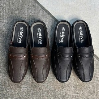 Giày sục nam giày lười nam giày nam không gót trung niên 3 màu đen nâu vàng bò đế khâu chắc chắn