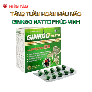 Viên Bổ Não PV Pharma Ginkgo Natto With Coenzyme Q10 Hỗ Trợ Giảm các triệu chứng của rối loạn tiền đình, thiếu máu não
