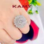 Nhẫn Nữ Hoa Đính Đá CZ Cao Cấp Xi Kim Cao Cấp – Kiểu Dáng Hoa Tròn Sang Trọng, Tôn Vẻ Quý Phái
