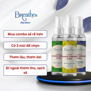 (Mua nhiều giá rẻ ) Xịt thơm ngăn mùi toilet Breathe - giúp đi ngoài thơm hơn đi tắm