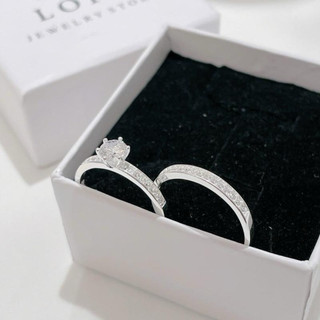 [Hộp Xinh]Nhẫn Đôi Bạc LoPa SK30 nam nữ đính đá CZ nhẹ nhàng,tinh tế,Bạc Ta Bạc LoPa