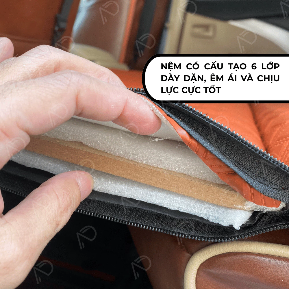 Nệm xe ô tô cao cấp 6 lớp dễ gấp gọn, đệm giường ô tô dành cho tất cả xe, thoải mái, chịu tải tốt, b