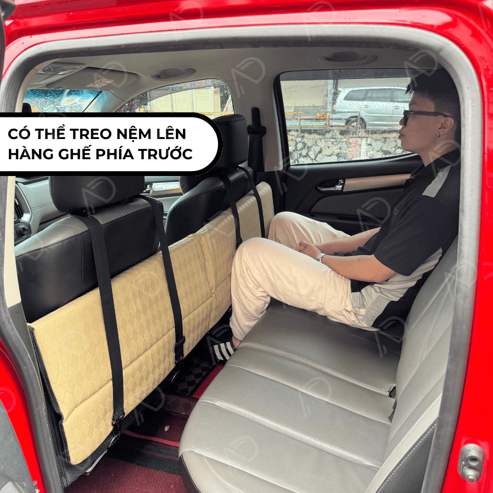 Nệm xe ô tô cao cấp 6 lớp dễ gấp gọn, đệm giường ô tô dành cho tất cả xe, thoải mái, chịu tải tốt, b