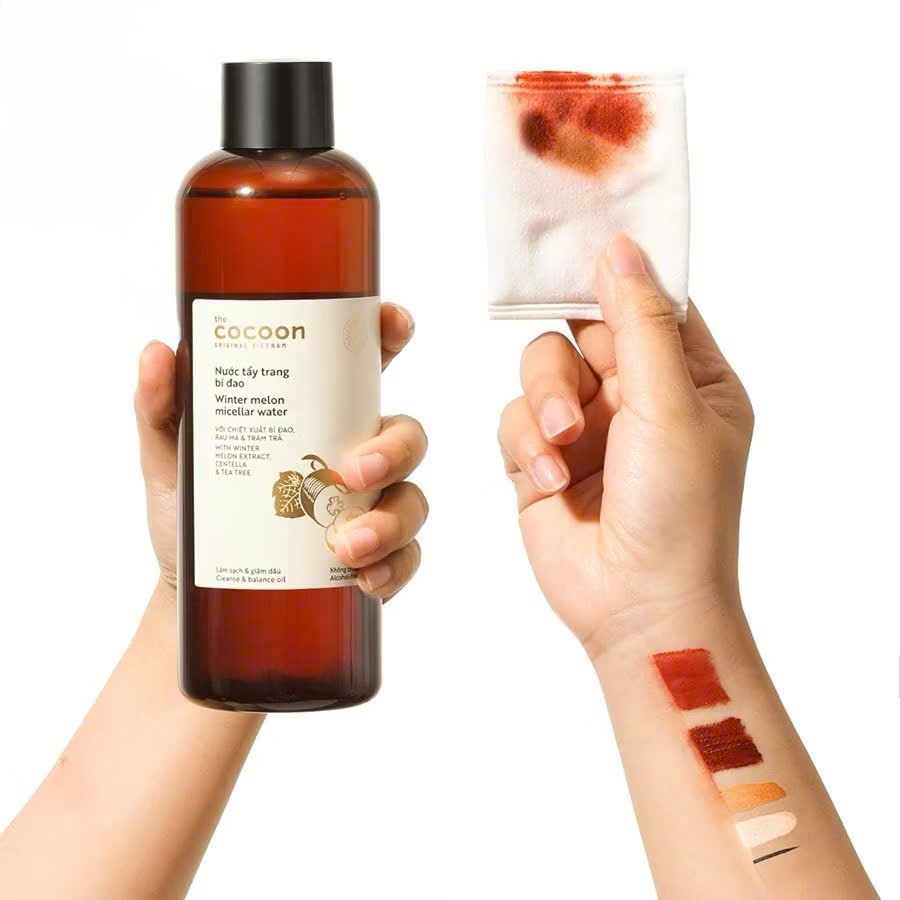 Nước tẩy trang bí đao / tẩy trang sen Cocoon tẩy sạch makeup & giảm dầu 500ml