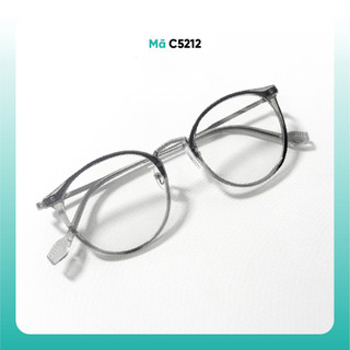 Kính cận gọng tròn thời trang nữ chất liệu nhựa nhiều màu sắc KAO Plus C5212