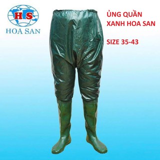 Ủng quần lội nước Hoa San đế cứng chống trượt size 35-43, ủng lao động, ủng đi mưa