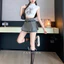 Chân Váy Chữ A Dáng Xoè Đính Cúc , Váy Dáng Ngắn 2 Lớp Mềm Mịn, Chân Váy Dáng Ngắn Tiểu Thư [MYN8326]
