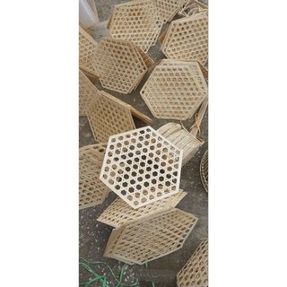 Phên tre hình lục giác, hình vuông size 30*30cm , dùng trang trí decor. combo 3 chiếc