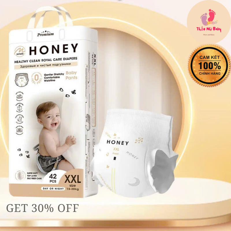 [MẪU MỚI] TÃ BỈM MOMO HONEY PREMIUM CAO CẤP CHÍNH HÃNG