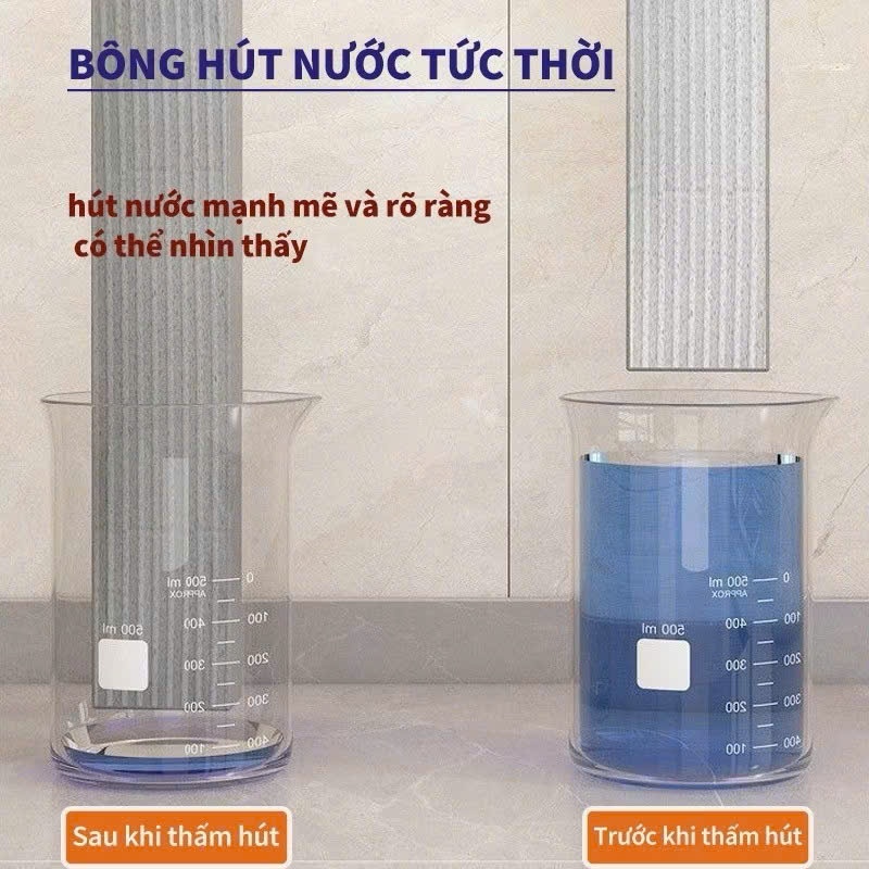 {HÀNG HOT}Cây Lau Bàn Bếp Tự Vắt Thông Minh Mini, Bọt Biển Siêu Thấm Hút Đa Năng, Gập Gọn AMIZIN