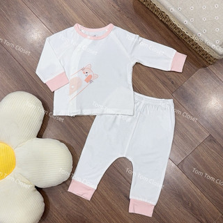 La pomme AW2025 BST   La Pomme cúc lệch Gấu yêu của mẹ -Trắng  T9.1