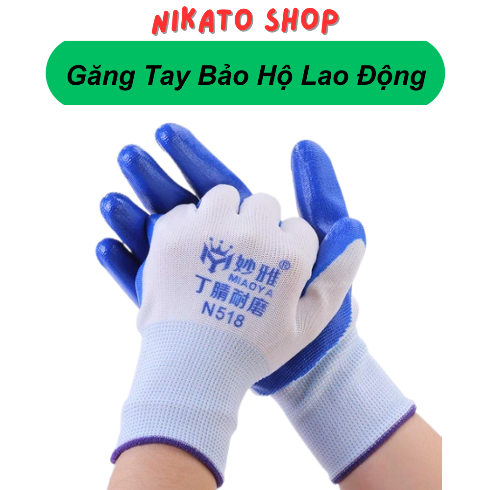 Găng tay bảo hộ lao động phủ sơn bám dính tốt, găng tay mút đen chống trơn trượt