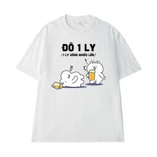 Áo Thun Nhậu Hài Hước Đô 1 Ly Chất Vải Cotton 100 Thoáng Mát Cao Cấp Form Rộng NGỐ TEE