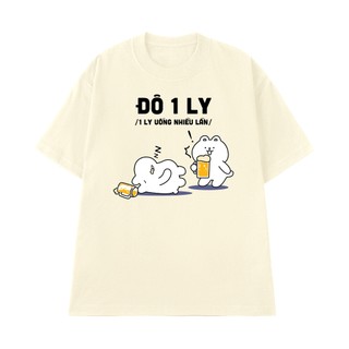 Áo Thun Nhậu Hài Hước Đô 1 Ly Chất Vải Cotton 100 Thoáng Mát Cao Cấp Form Rộng NGỐ TEE