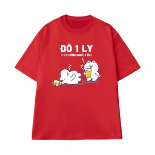 Áo Thun Nhậu Hài Hước Đô 1 Ly Chất Vải Cotton 100 Thoáng Mát Cao Cấp Form Rộng NGỐ TEE
