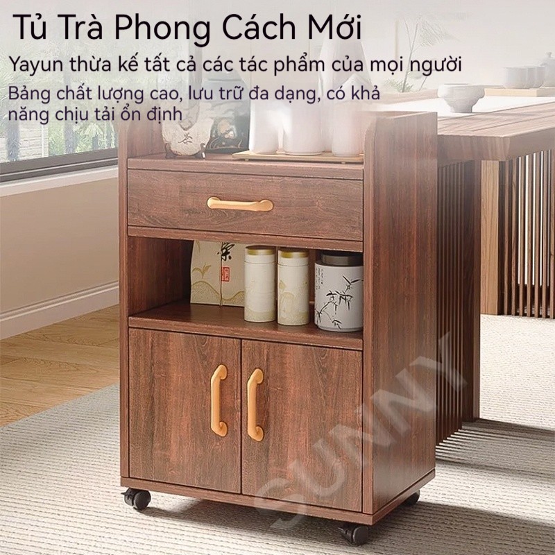 SUNNY Tủ Đựng Xe đẩy trà Đồ Uống Di Động Có Bánh Xe Xe Đẩy Đa Năng Phòng Khách Văn Phòng