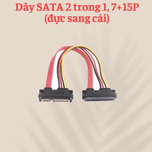 Cáp mở rộng tích hợp dữ liệu nguồn SATA máy tính mới 7+15P