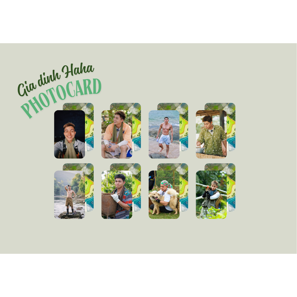 set card bo góc chương trình Gia đình haha Jun Phạm, Ngọc Thanh Tâm, Bùi Công Nam, Rhymastic, Duy Khánh
