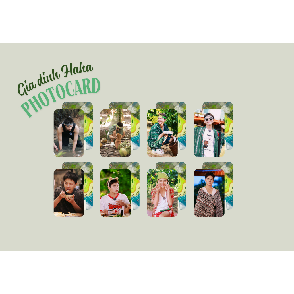 set card bo góc chương trình Gia đình haha Jun Phạm, Ngọc Thanh Tâm, Bùi Công Nam, Rhymastic, Duy Khánh