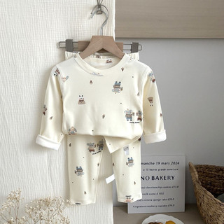 Bộ dài tay cho bé trai bé gái hoạ tiết cute tone màu hàn dễ thương