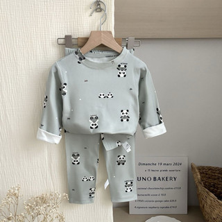 Bộ dài tay cho bé trai bé gái hoạ tiết cute tone màu hàn dễ thương