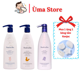 (MUA 1 TẶNG 1 bông tắm) Sữa tắm gội NOODLE & BOO Creme Douce 473ml cho bé 0m+, sữa tắm gội trẻ em 2in1 organic
