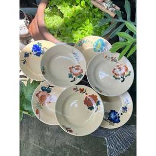 [NHIỀU MẪU] Dĩa Gốm Vẽ Hoa Xưa Loại Đẹp Lòng Không Chấm Chân Nhiều Kích Thước - Gốm Xưa Lái Thiêu Cho Người Hoài Niệm
