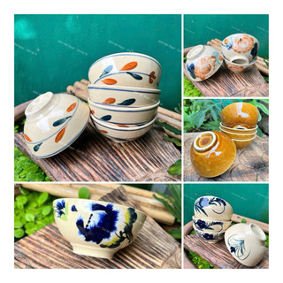 [NHIỀU MẪU] Chén Ăn Cơm Vẽ Hoa/Cá Cổ Xưa Size 12cm - Hàng Đẹp Không Chấm Chân - Gốm Xưa Lái Thiêu Cho Người Hoài Niệm