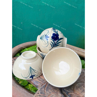 [NHIỀU MẪU] Chén Ăn Cơm Vẽ Hoa/Cá Cổ Xưa Size 12cm - Hàng Đẹp Không Chấm Chân - Gốm Xưa Lái Thiêu Cho Người Hoài Niệm