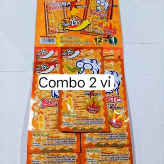 [Combo 1-2-3-5] Vỉ Mực Bento Thái Lan (14 Gói/Vỉ) - Đủ 3 Vị Xanh, Cam, Đỏ - Snack Mực Cay Thơm Ngon