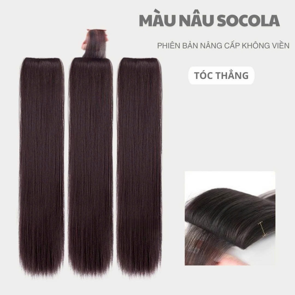 Kẹp 3 Mảnh Tóc Giả Kẹp Không Viền – Phiên Bản Siêu Nâng Cấp Mới Nhất - Tinh Tế - Sang Trọng