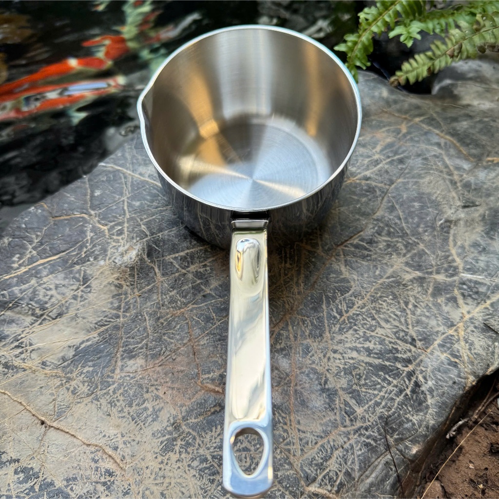 Quánh Vuông KINSGEM by Chockmen Inox 18/10 Quánh Chiên Ngập Dầu Nấu Ăn Dặm Cho Bé Dùng Mọi Loại Bếp