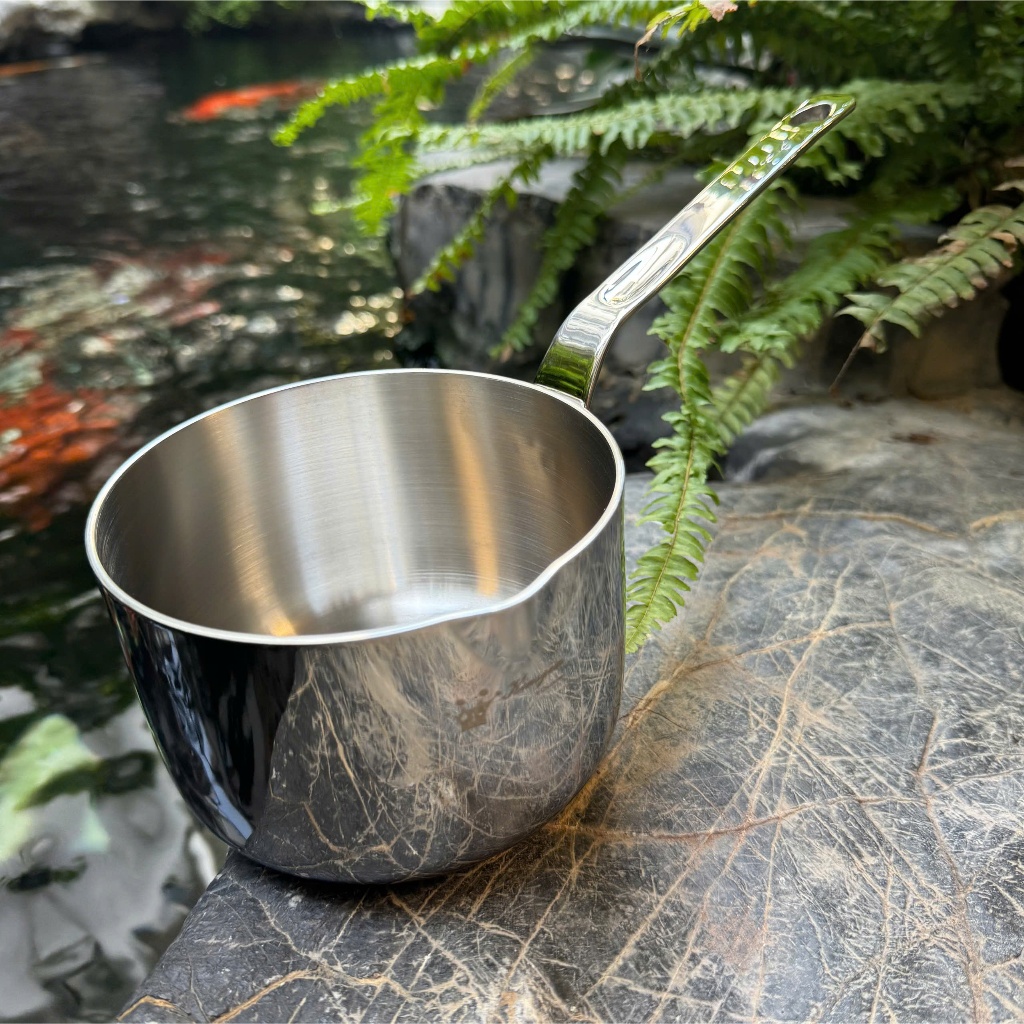 Quánh Vuông KINSGEM by Chockmen Inox 18/10 Quánh Chiên Ngập Dầu Nấu Ăn Dặm Cho Bé Dùng Mọi Loại Bếp
