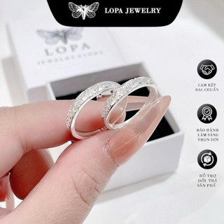 [Hộp Xinh]Nhẫn Đôi SK331 Bạc Ta LoPa,dáng thân xoắn dầy dặn bóng đẹp,tinh tế, Bạc LoPa