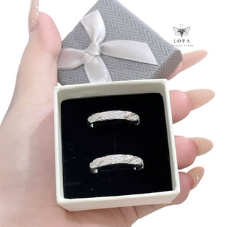 [Hộp Xinh]Nhẫn Đôi SK331 Bạc Ta LoPa,dáng thân xoắn dầy dặn bóng đẹp,tinh tế, Bạc LoPa