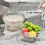Đĩa đựng trái cây trong suốt kèm nắp đậy, Khay đựng hoa quả sang trọng có khe thoát nước tiện lợi