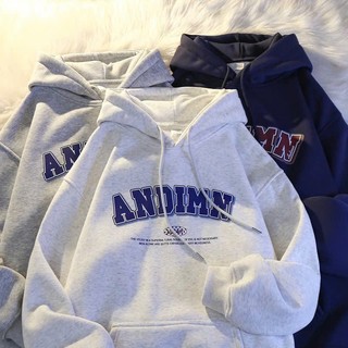 Áo hoodie nữ nam unisex form rộng KONOVA chất liệu nỉ bông dày dặn in chữ ANDIMN