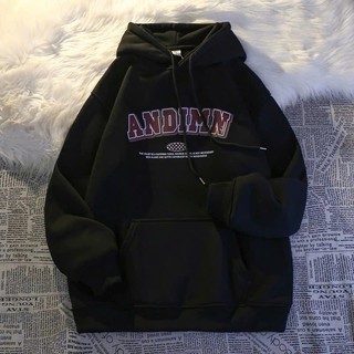 Áo hoodie nữ nam unisex form rộng KONOVA chất liệu nỉ bông dày dặn in chữ ANDIMN
