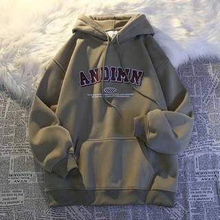 Áo hoodie nữ nam unisex form rộng KONOVA chất liệu nỉ bông dày dặn in chữ ANDIMN
