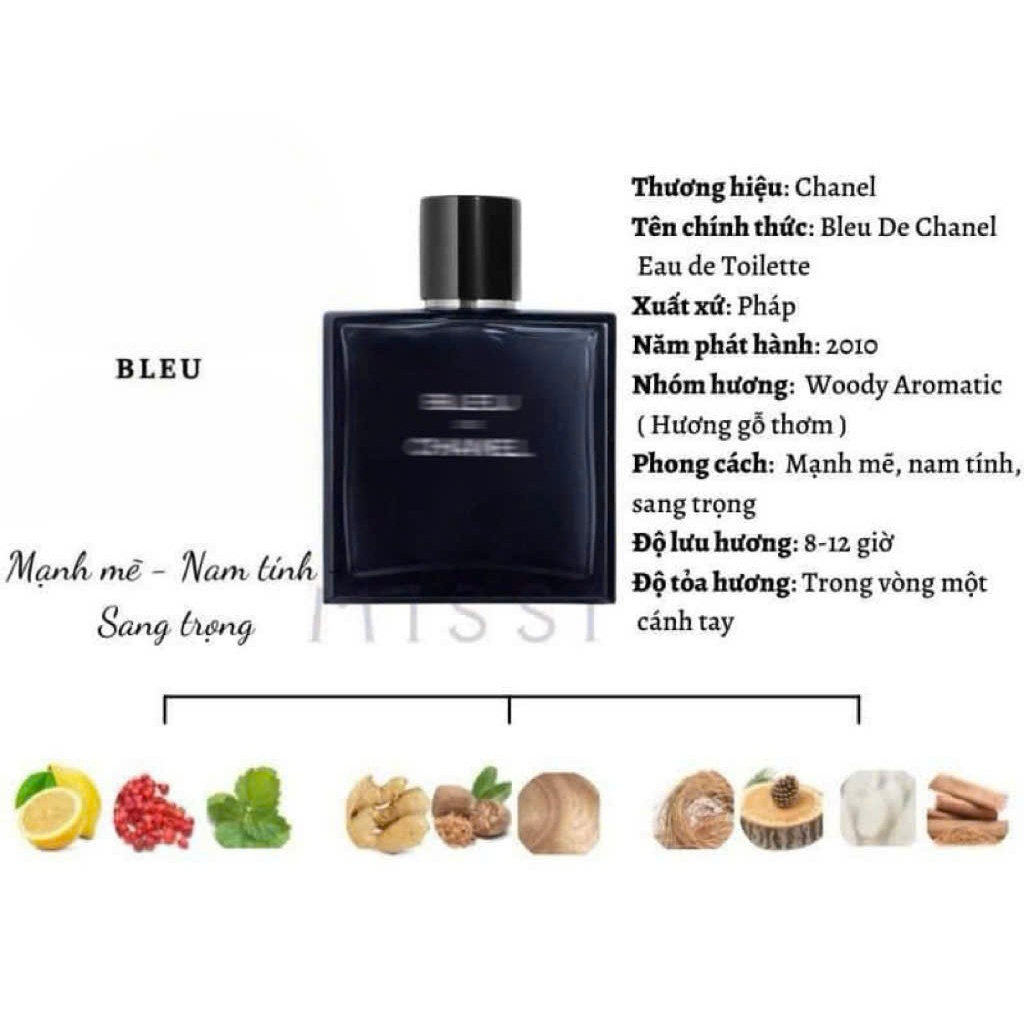 Nước hoa nam AURALYN dầu thơm B.L.E.U.U 100ml lưu hương bền lâu, lịch lãm ,phong độ ,sang trọng, quý ông của sự hiện đại