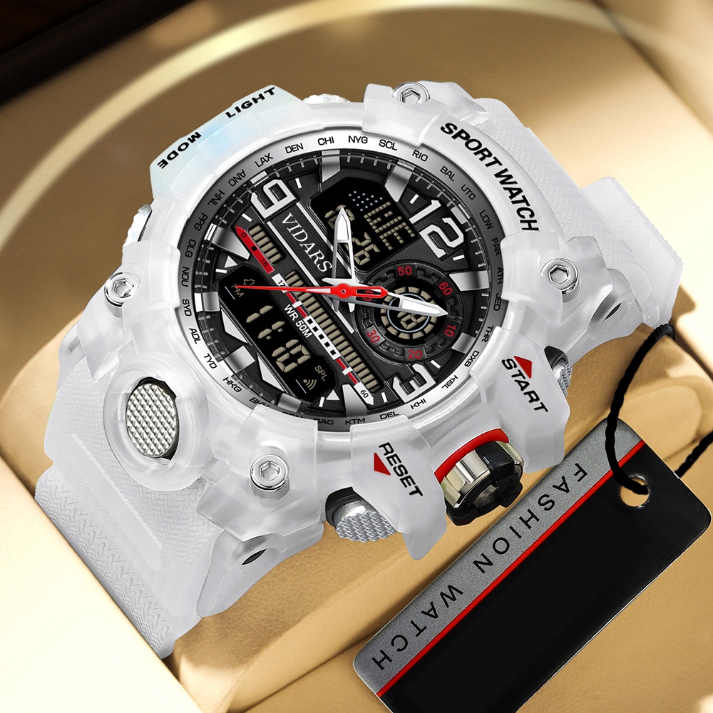 Đồng hồ nam VIDARS Thủy Quân dây silicone chống nước 5ATM đeo tay Watch Chính Hãng Cao Cấp