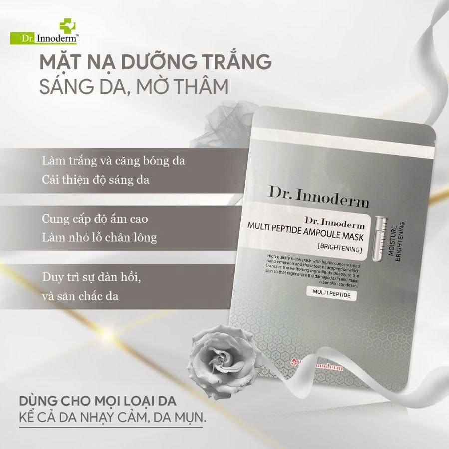 [Dr.Innoderm]_Mặt Nạ Dưỡng Trắng Da_Multi Peptide Ampoule Mask_Sản phẩm chính hãng_Xuất VAT 100%