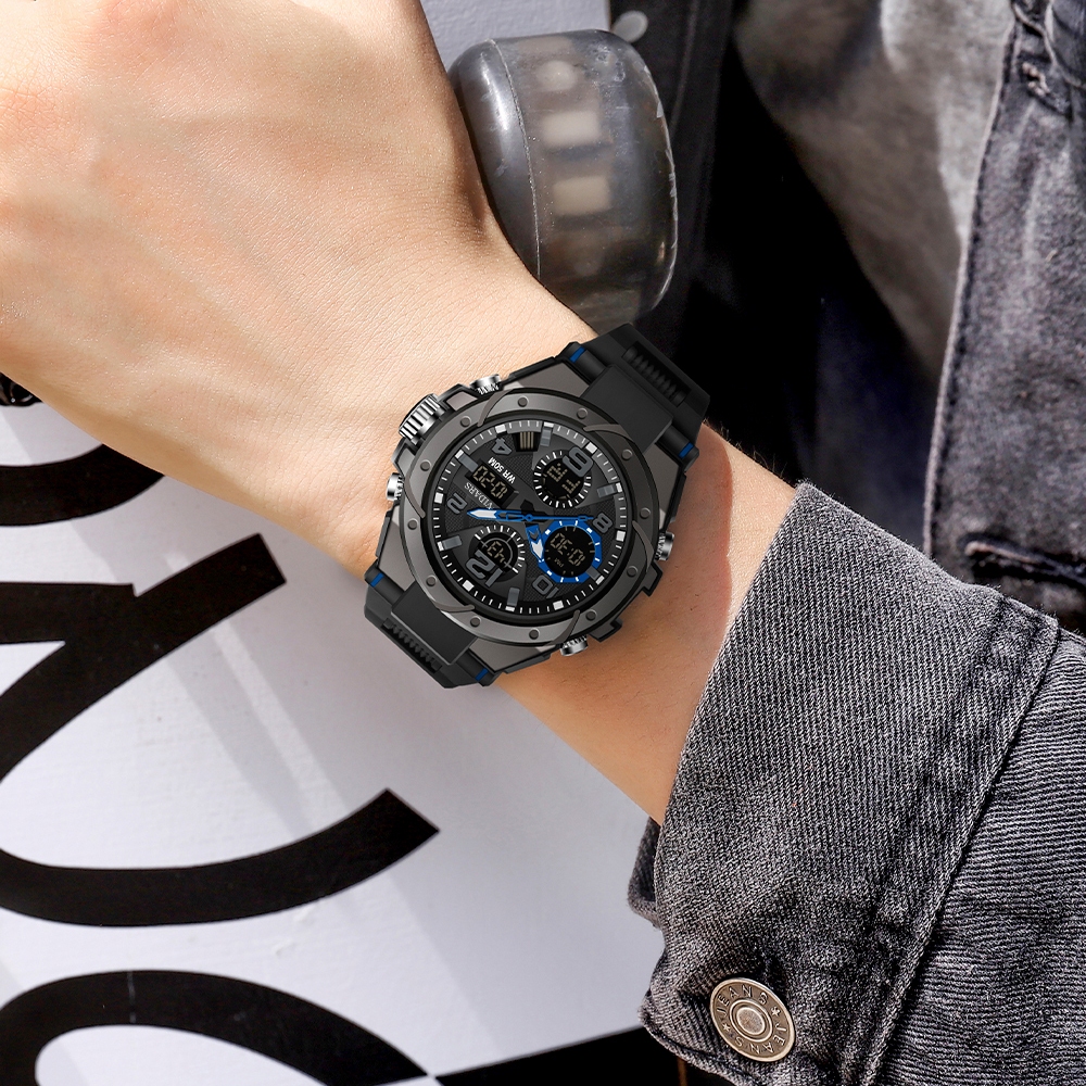 Đồng hồ nam VIDARS Thủy Quân dây silicone chống nước 5ATM đeo tay Watch Chính Hãng Cao Cấp